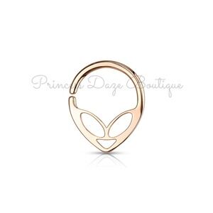 Alien Septum Ring Rose Gold Hoop Piercing